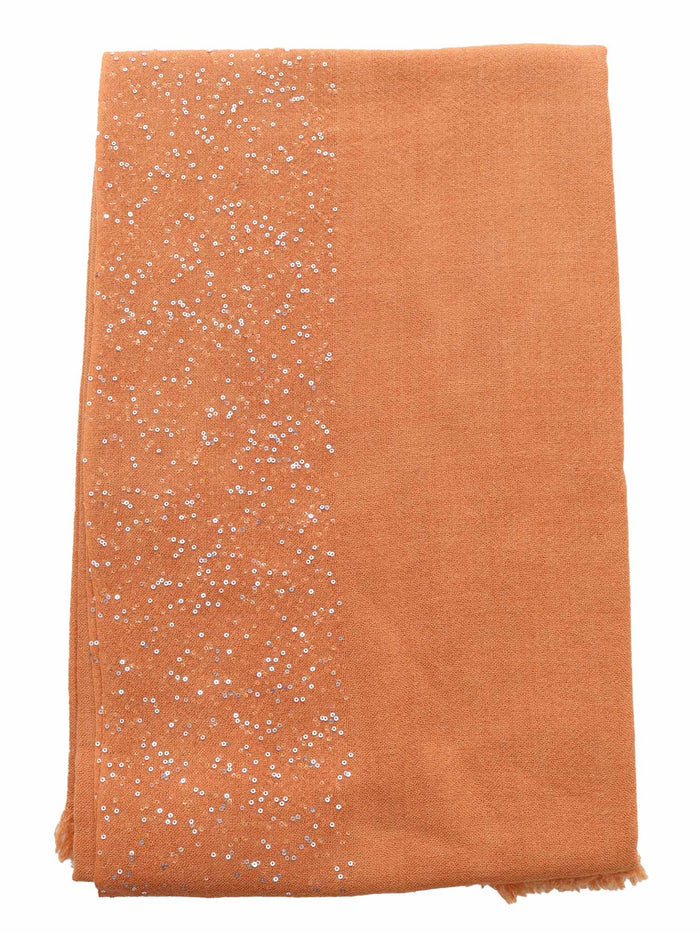 New Dalila scarf Orange Vergin Wool Silk Polyester