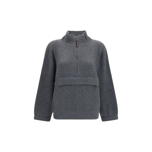Brunello Cucinelli 100% Cashmere sweatshirt in gray