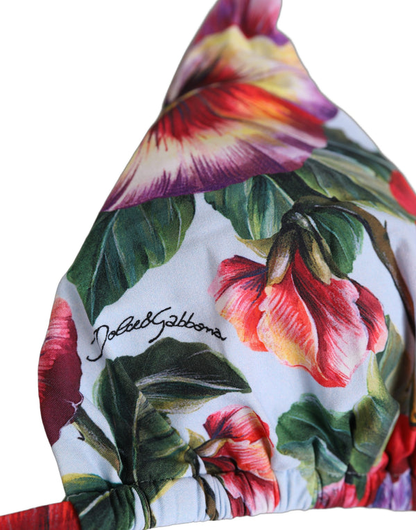 Dolce & Gabbana 75% Nylon bikini top in multicolor