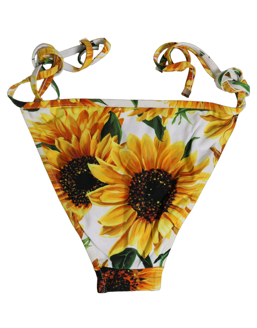 Dolce & Gabbana 75% Nylon bikini bottom in white