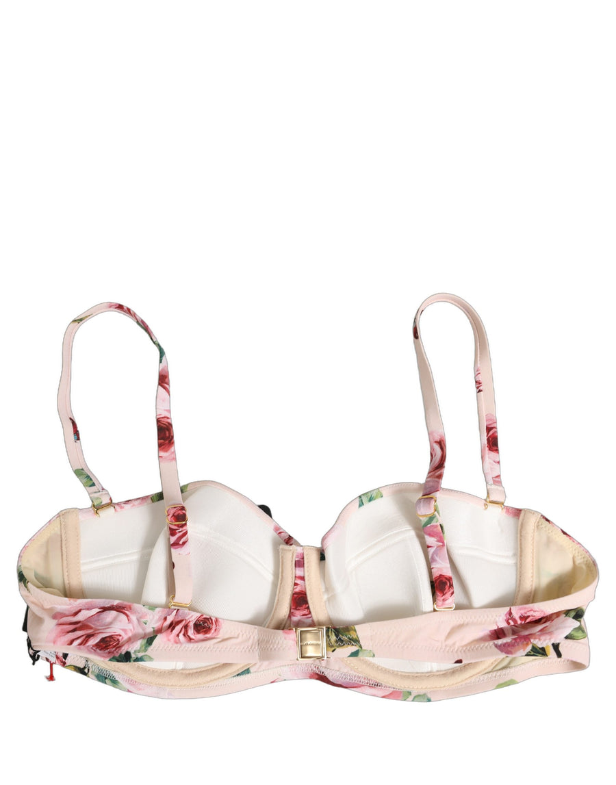 Dolce & Gabbana 75% Nylon bikini top in pink
