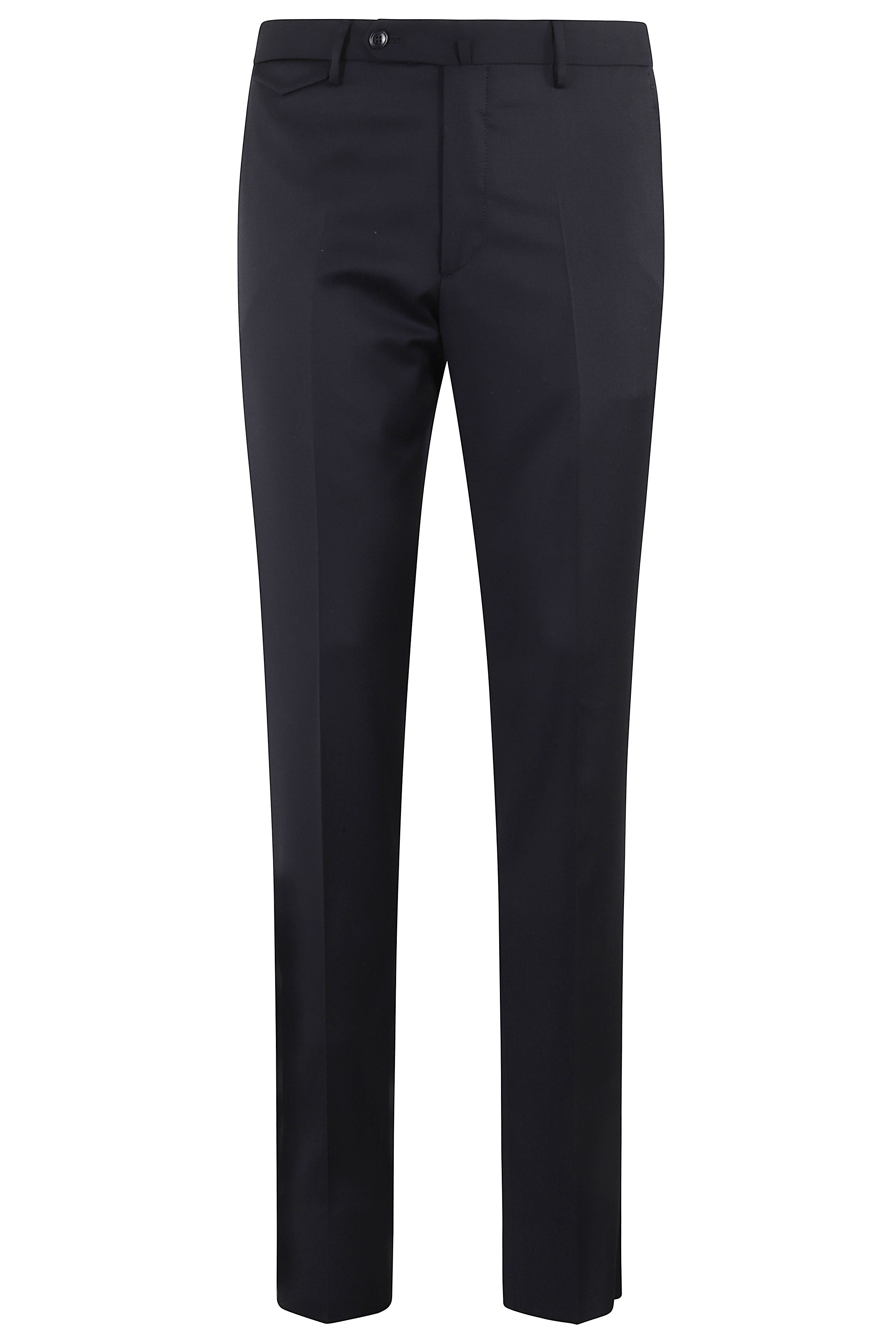 Pantalone Tapered Tag Lana Vergine Blue Super 110`s Pantaloni