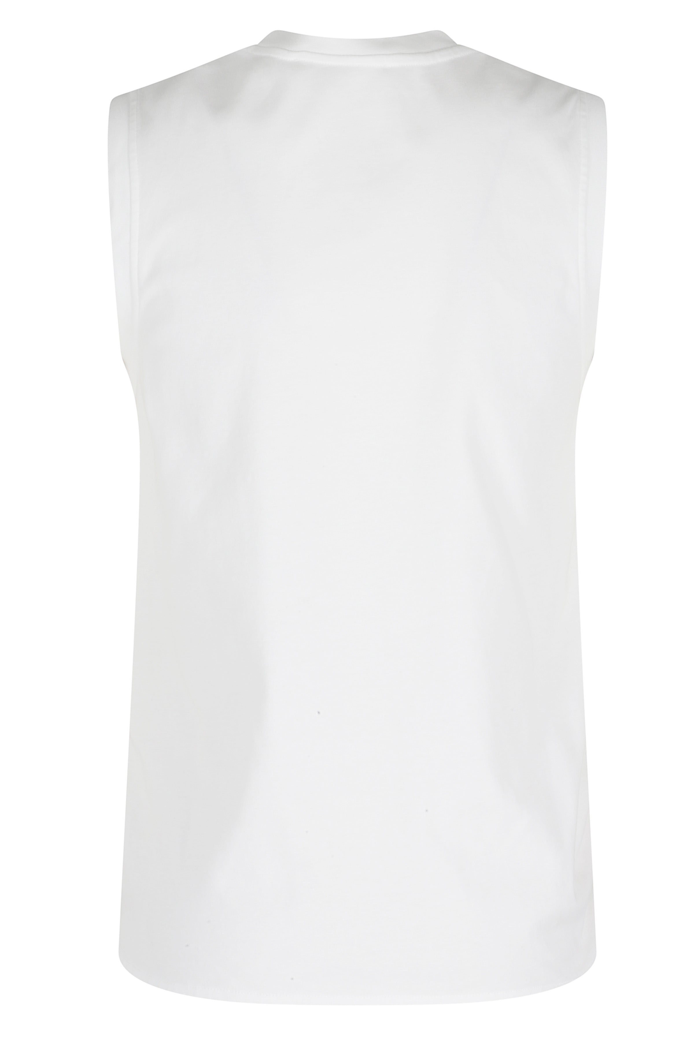 Hem Knot Tank Top White Organic Cotton Tops