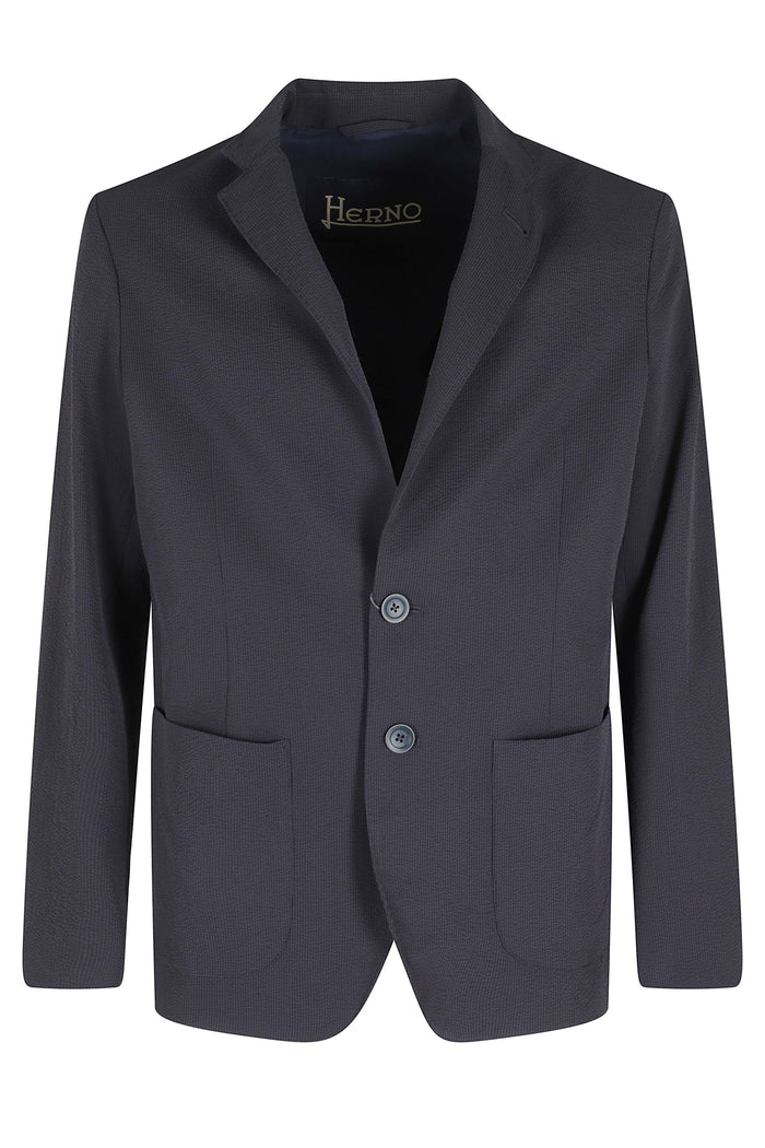 Giacca Leggera Blue Poliestere Giubbotto