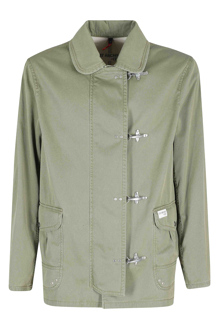 Caban 4 Ganci Archive Green Cotone Giubbotto