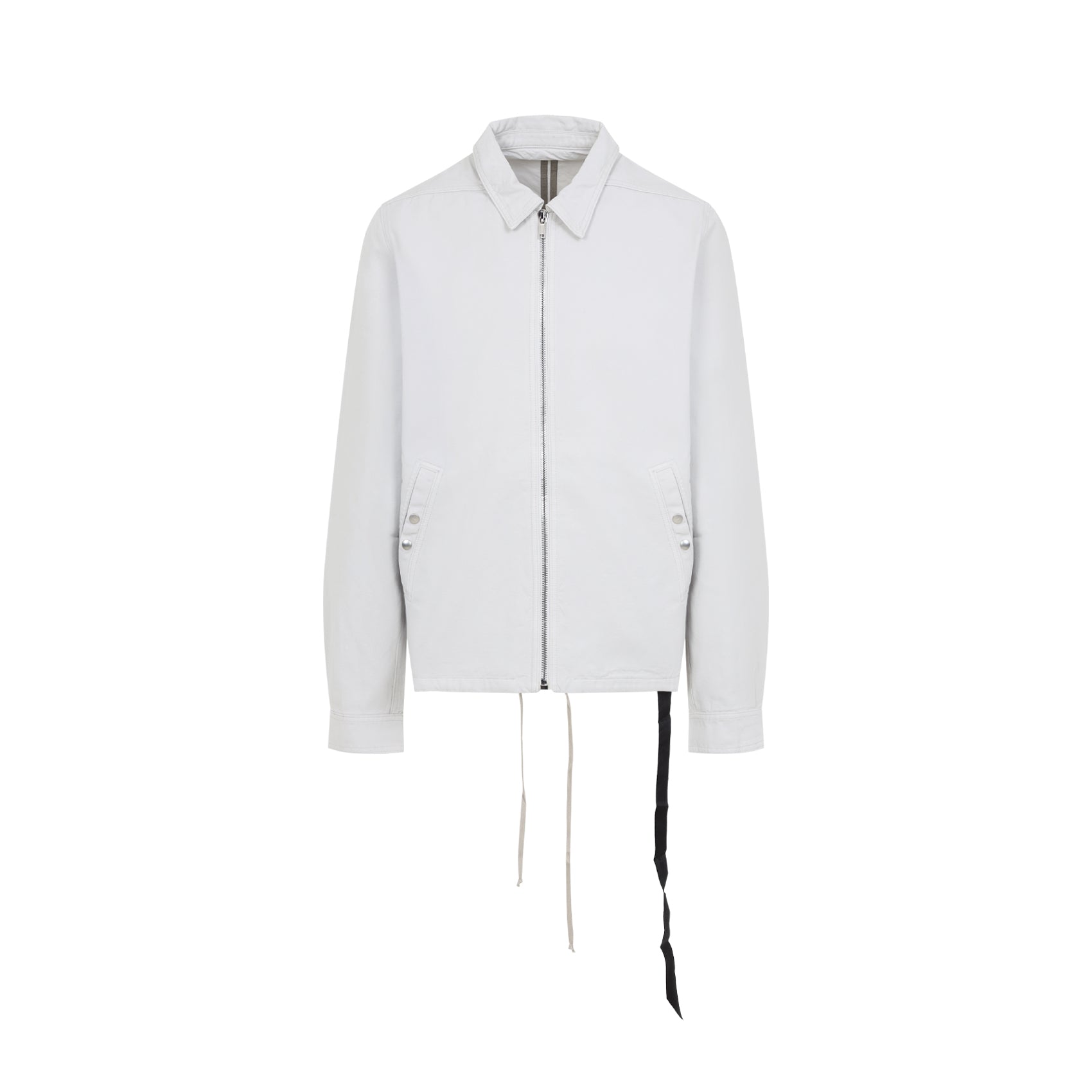 Zip Front Jacket White Cotton