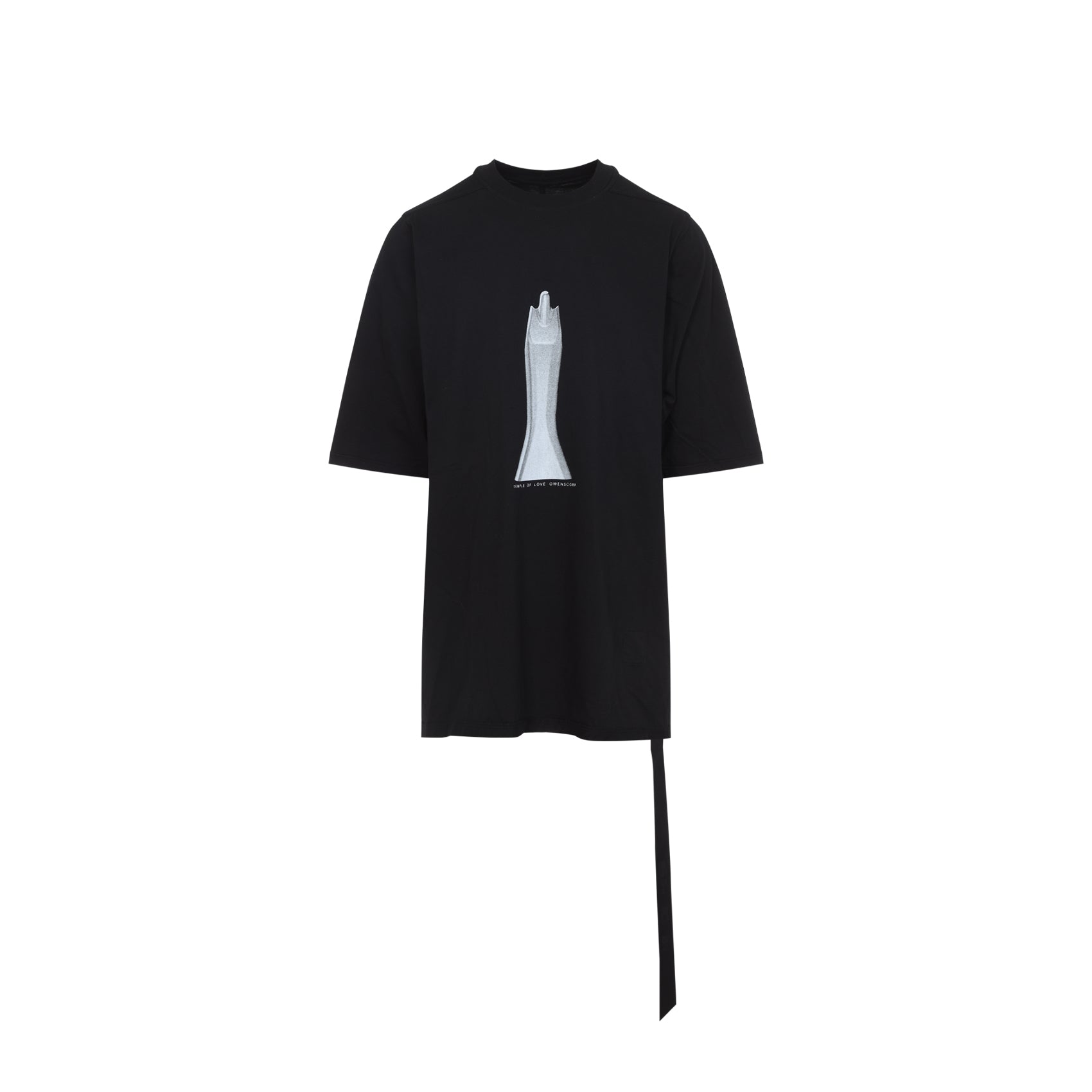Rick Owns Drkshdw Jumbo T-shirt Black Cotton Tshirt