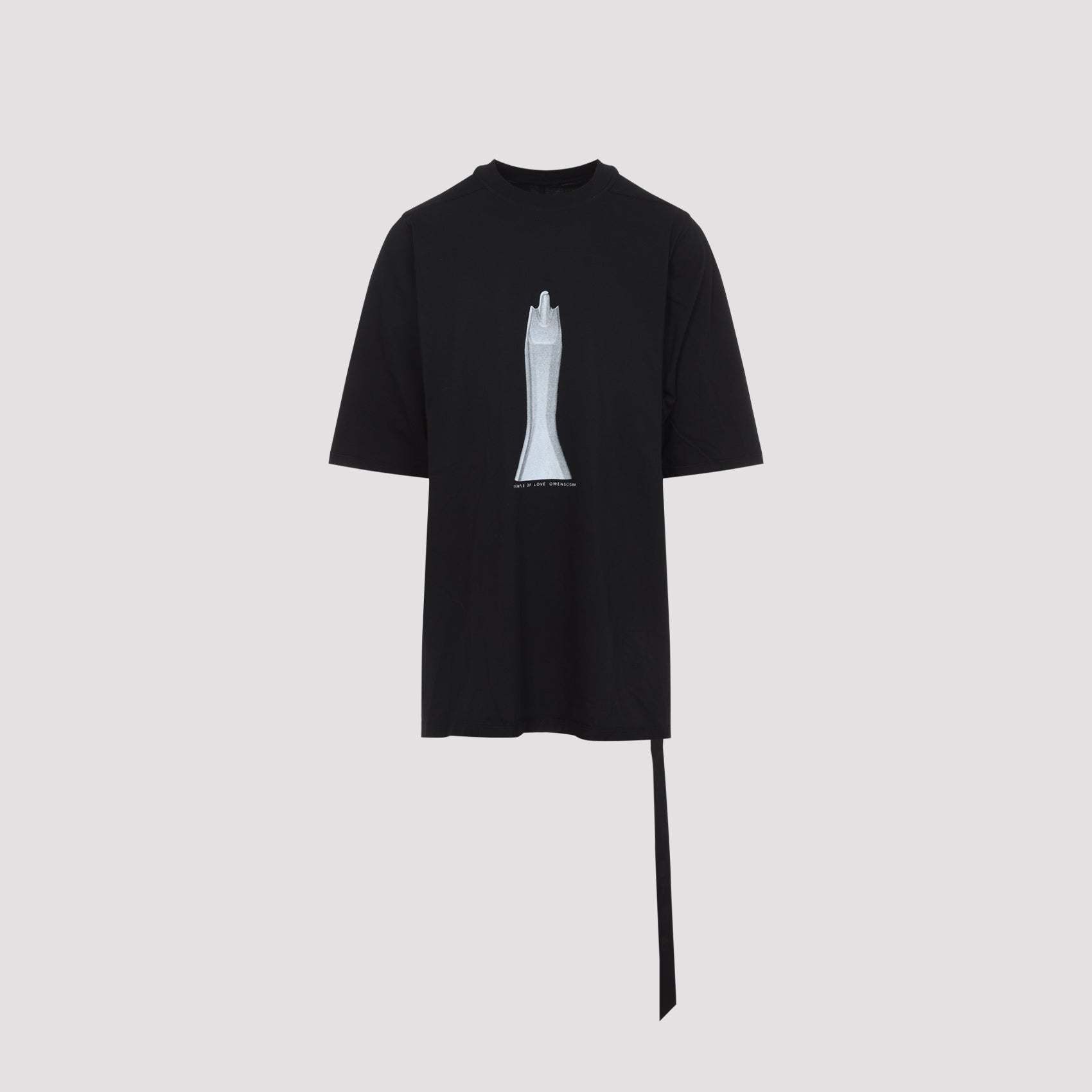 Rick Owns Drkshdw Jumbo T-shirt Black Cotton Tshirt