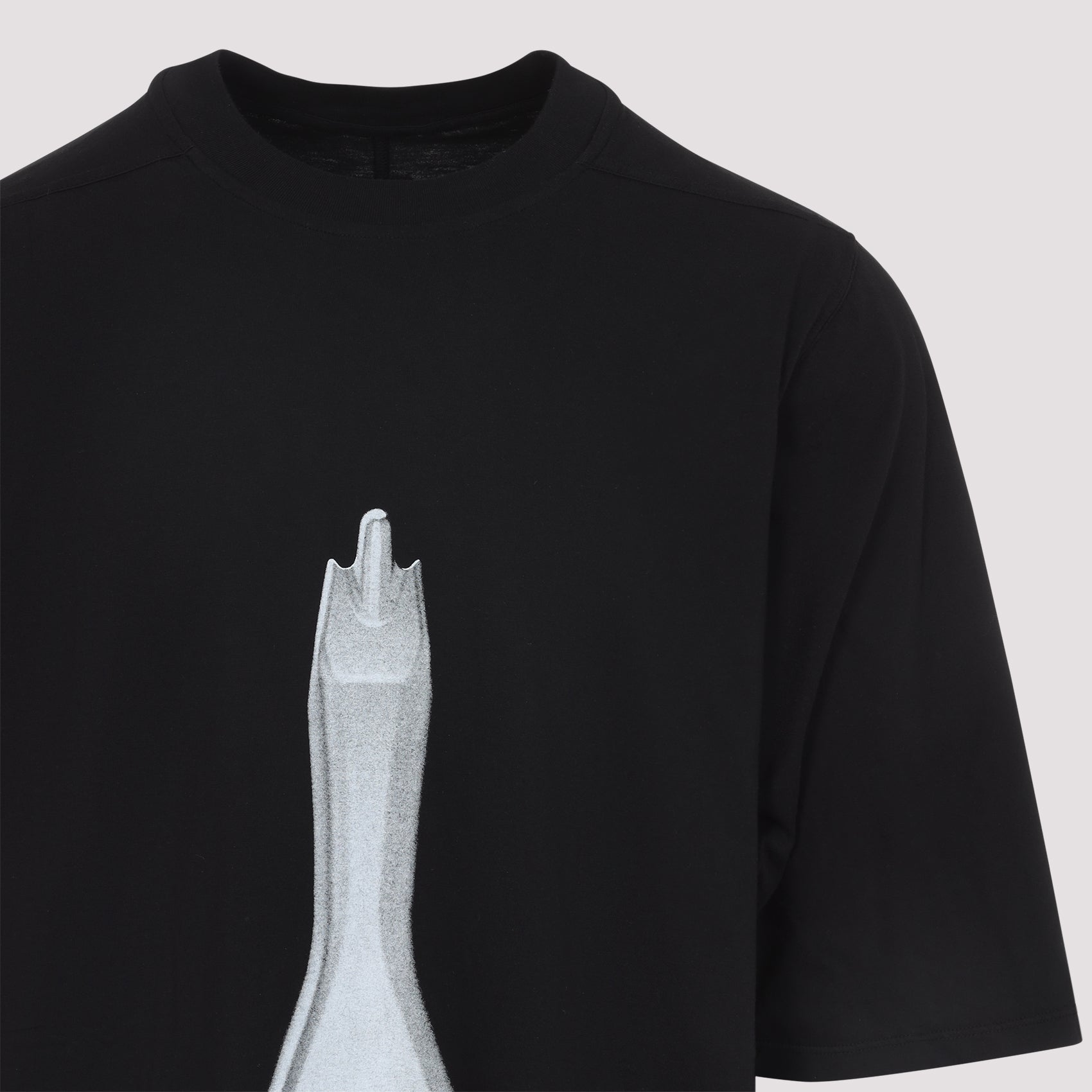 Rick Owns Drkshdw Jumbo T-shirt Black Cotton Tshirt