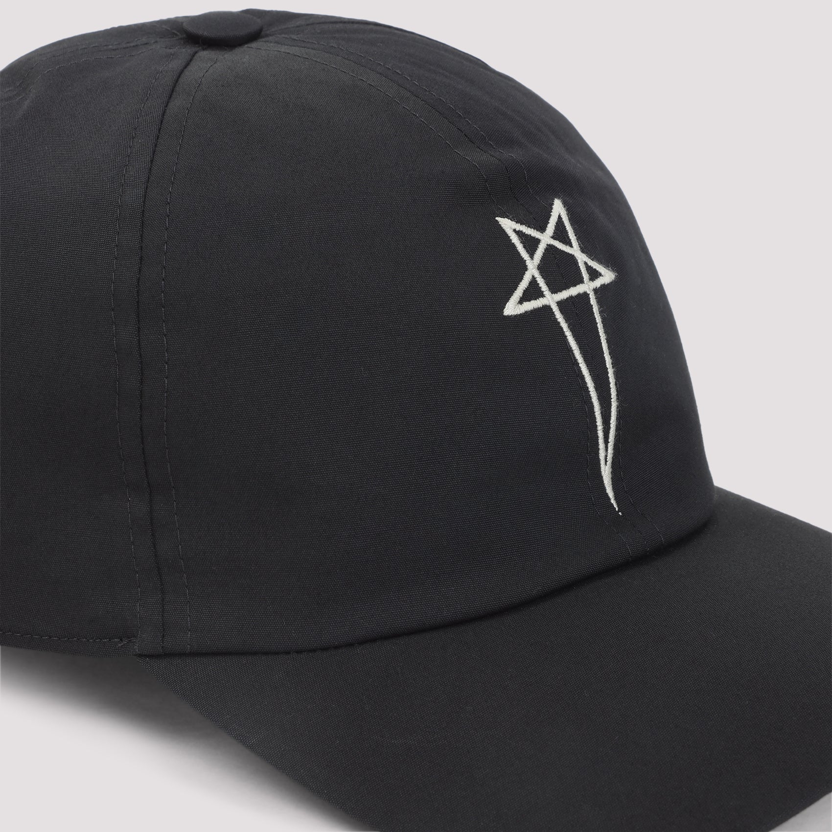 Baseball Cap Black Cotton Elastane Hat
