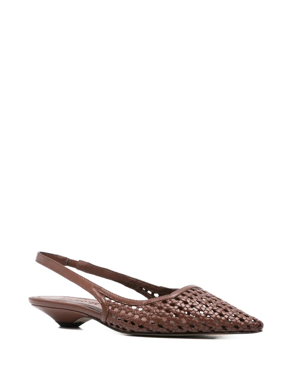 Harper Woven Chocolate Brown Leather Shoe