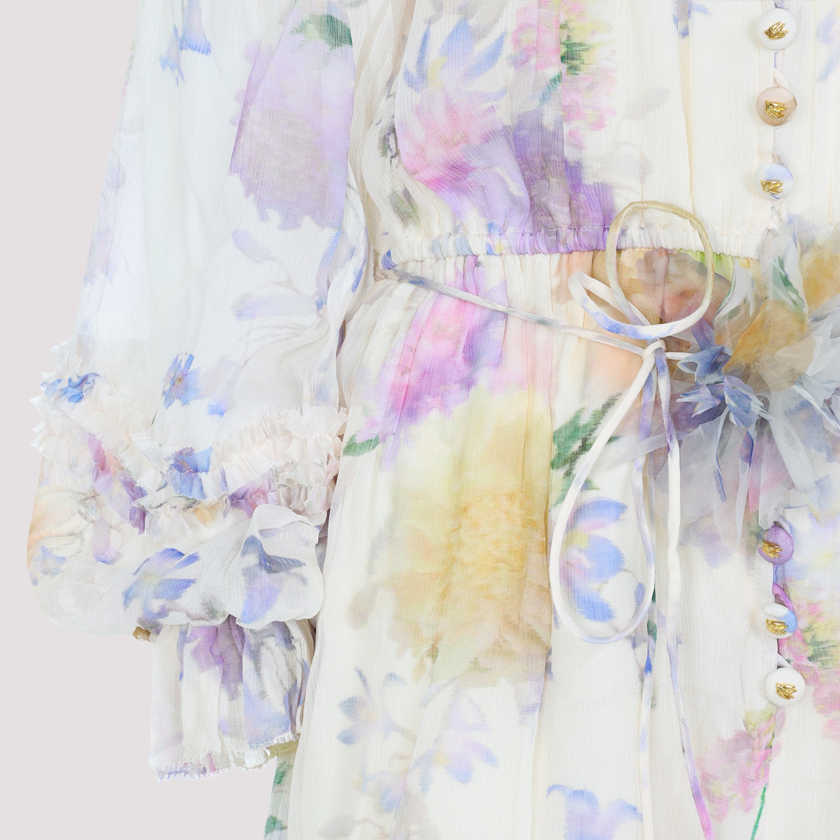 Luna Ruffle Playsuit Nude & Neutrals Viscose Dress
