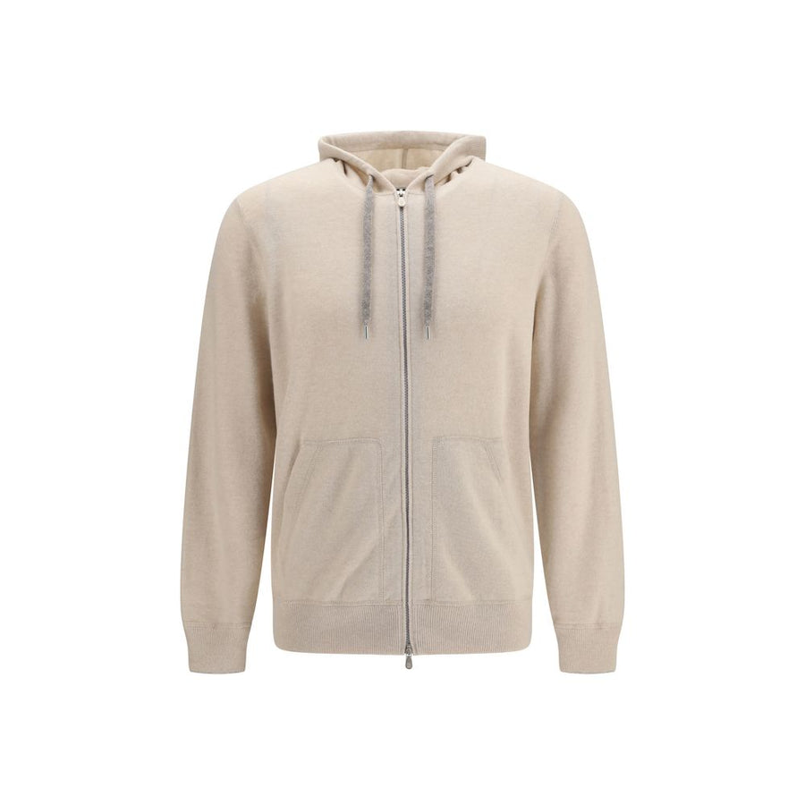 Brunello Cucinelli 100% Cashmere hoodie in beige