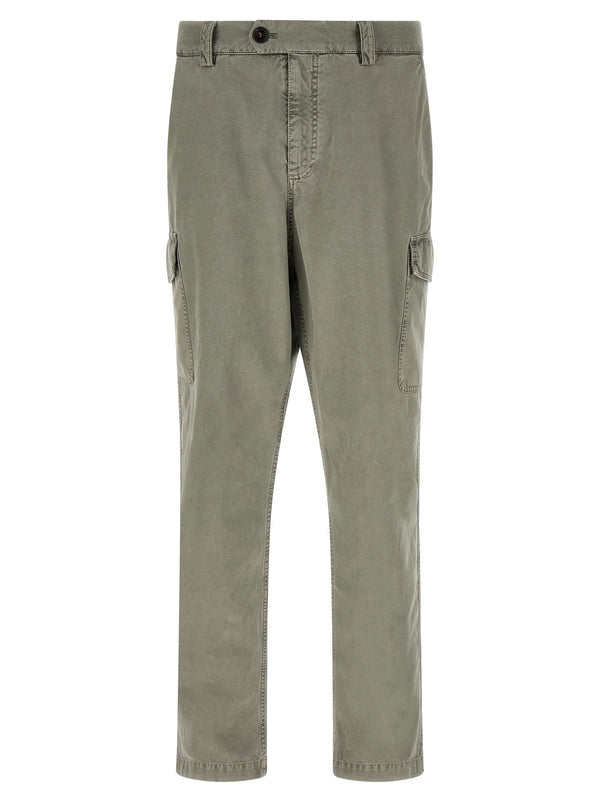 Bicolor Cotton Cargo Pants