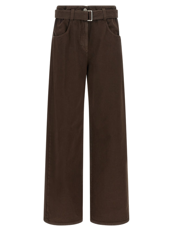 Brown Cotton Jeans Denim Clothing