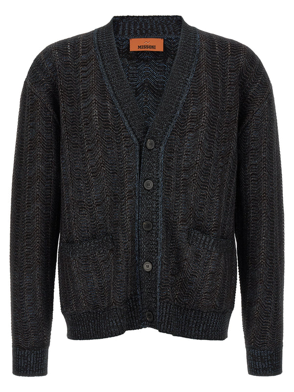 Blue Viscose Cardigan Clothing