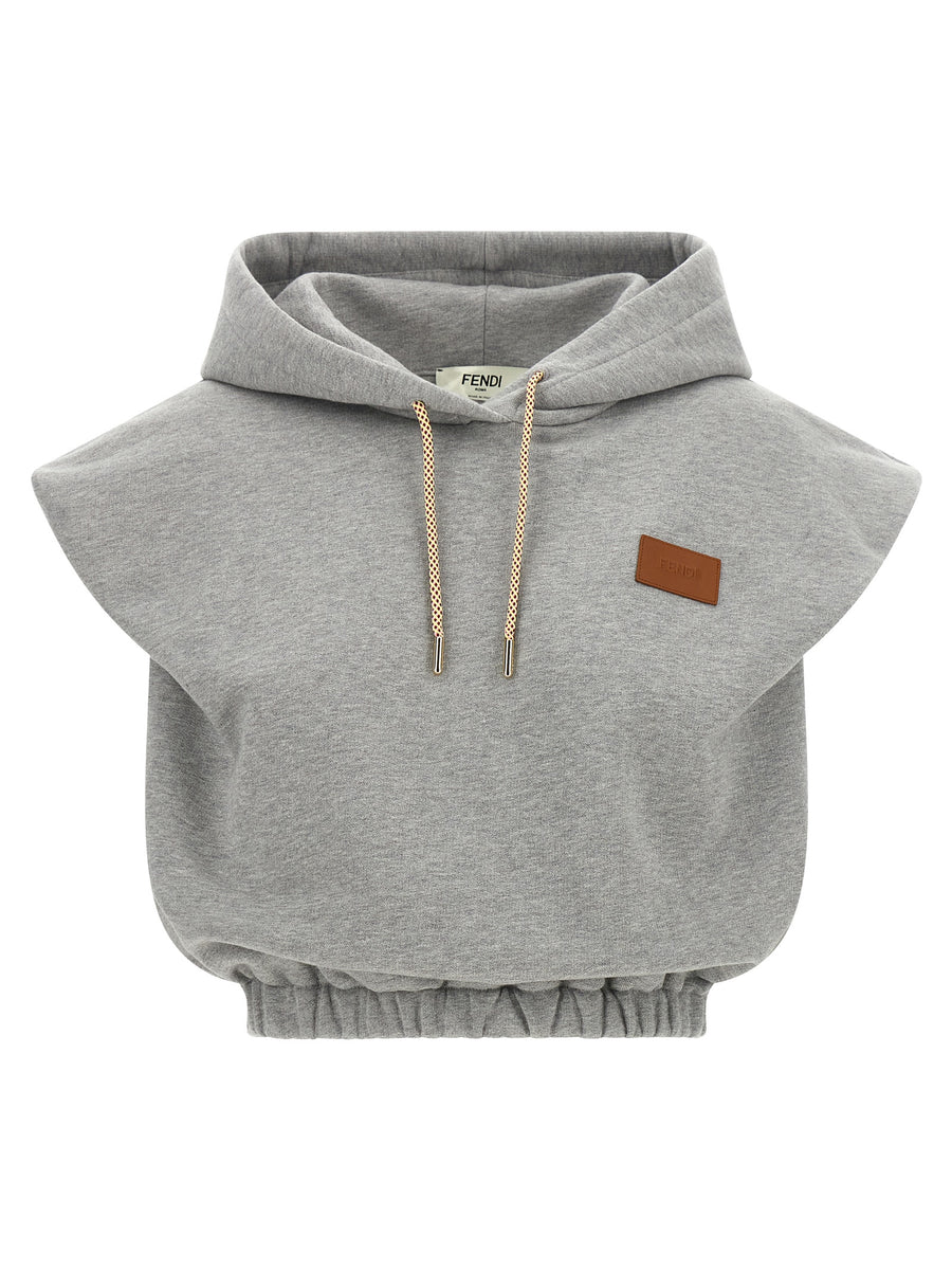 Gray Cotton Sweatshirt Clothing