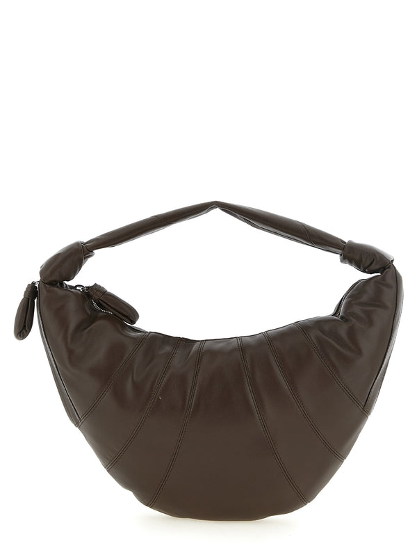 Brown Lamb Leather Shoulder Bag