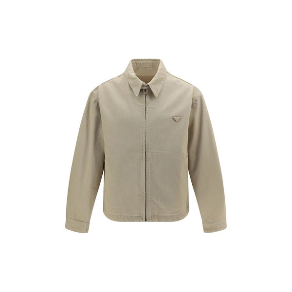 Beige Cotton Denim Jacket Clothing