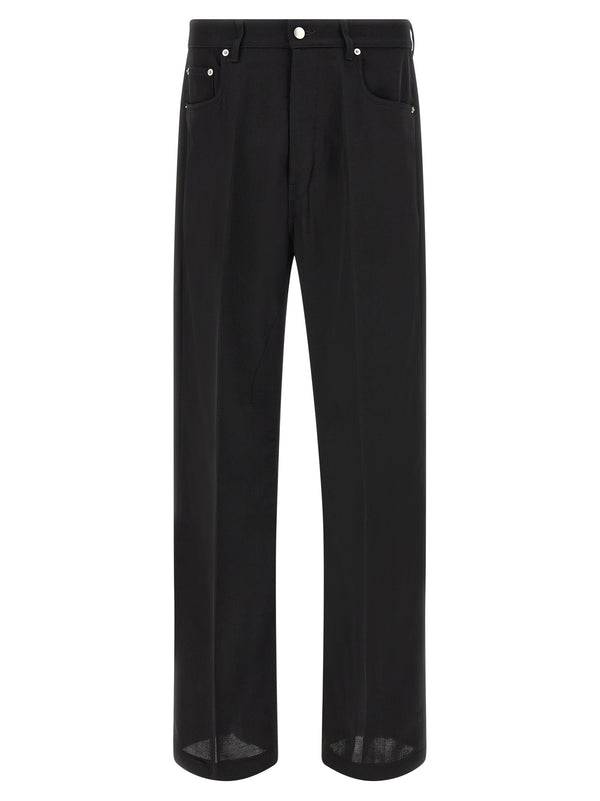 Black Cotton Relaxed Fit Jeans Clothing