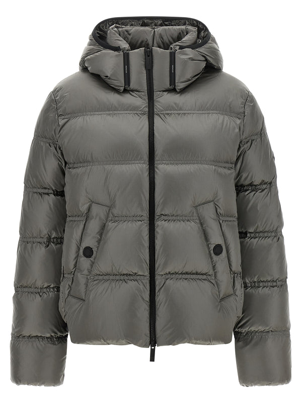 Gray Polyamide Full-Length Jacket Clothing