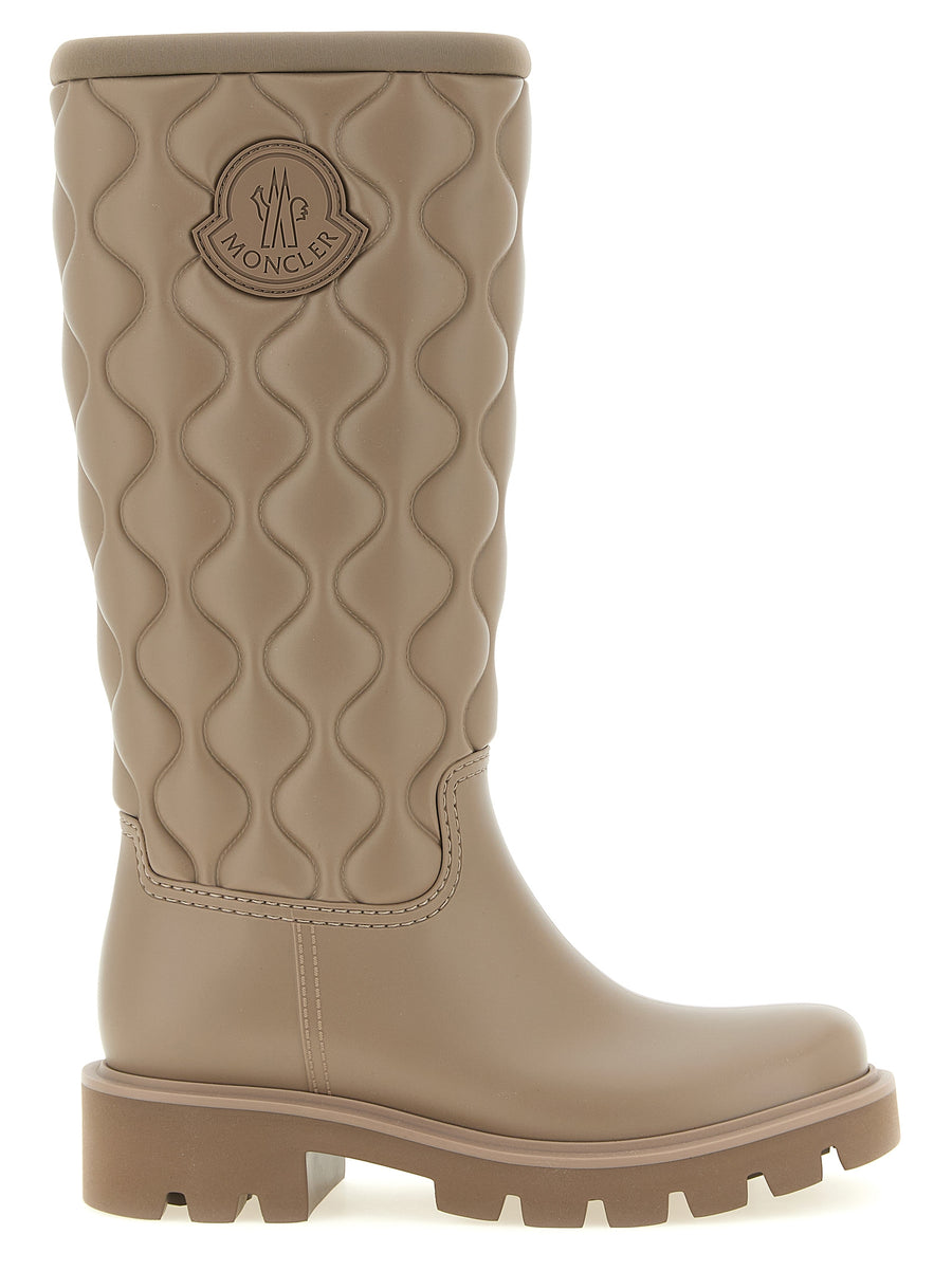 Beige Pvc Over The Knee Shoe