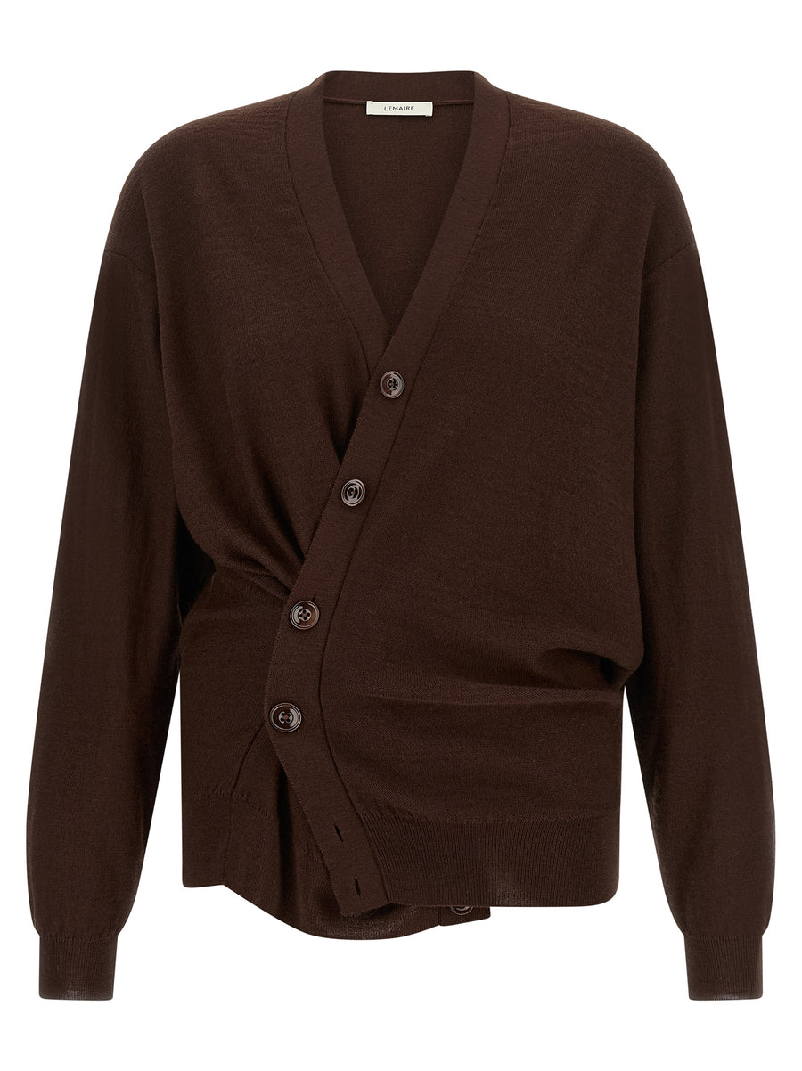 Bordeaux Wool Cardigan Clothing