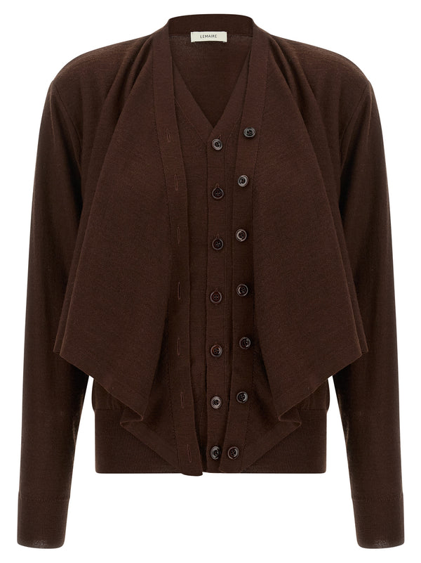 Bordeaux Wool Cardigan Clothing