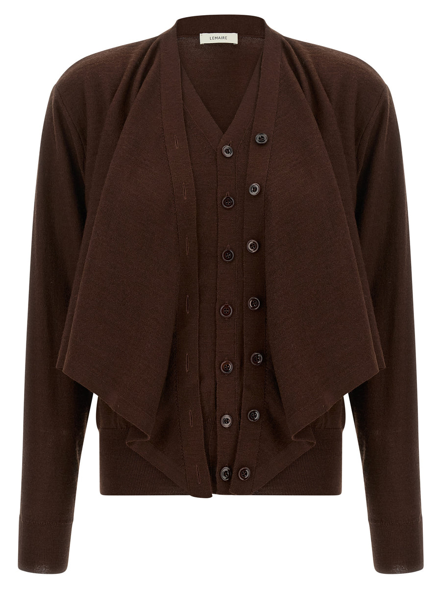 Bordeaux Wool Cardigan Clothing
