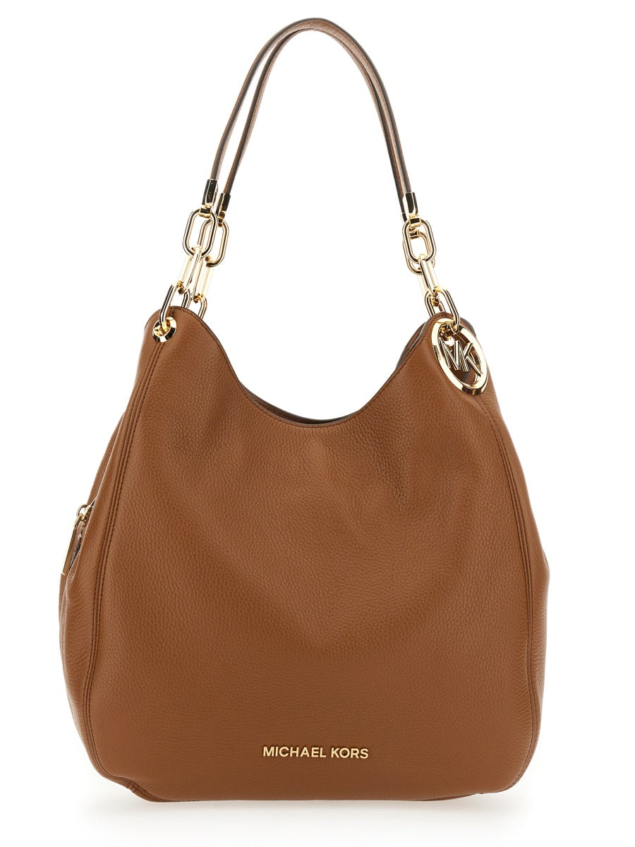 Large Leather Shoulder Bag Brown Cow