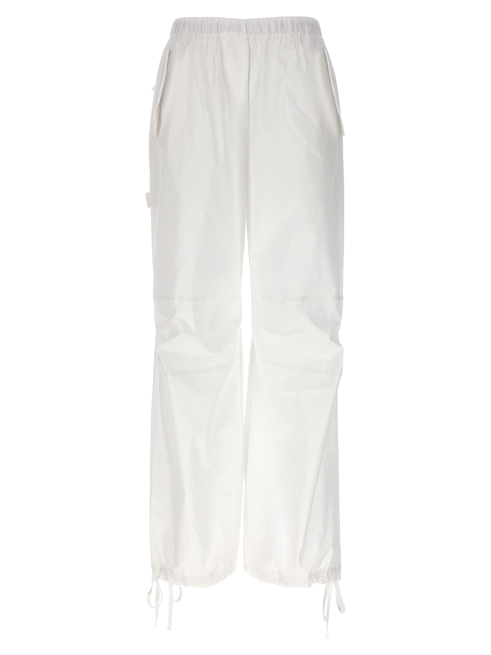 Cargo Trousers White Cotton Pant
