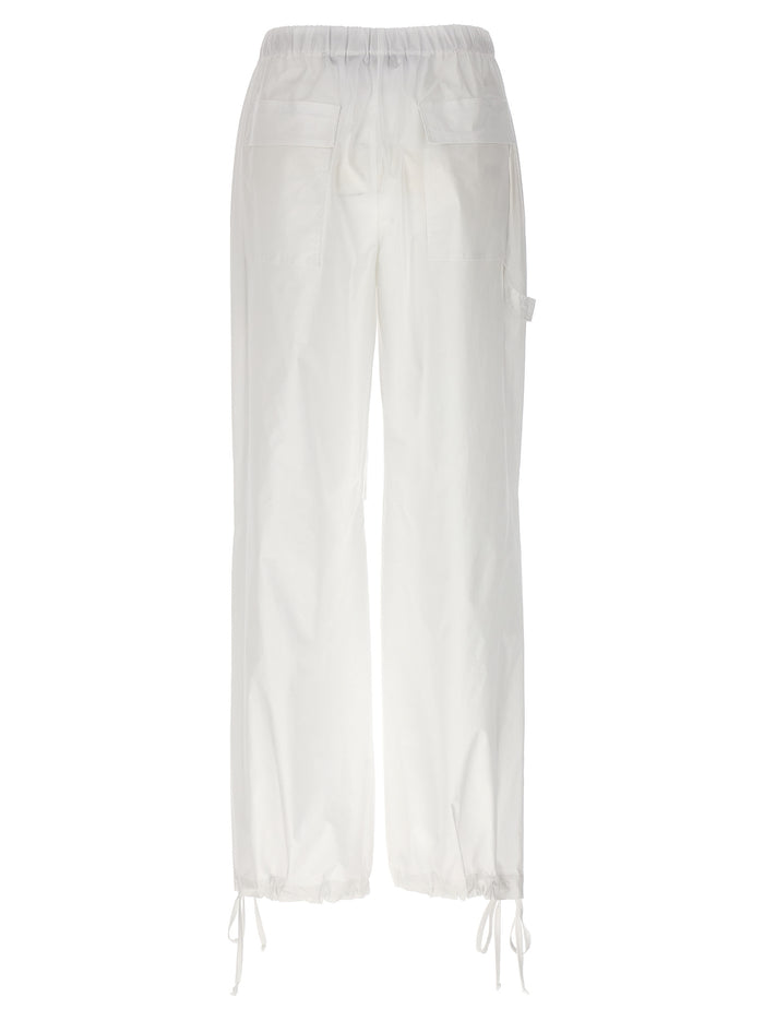 Cargo Trousers White Cotton Pant
