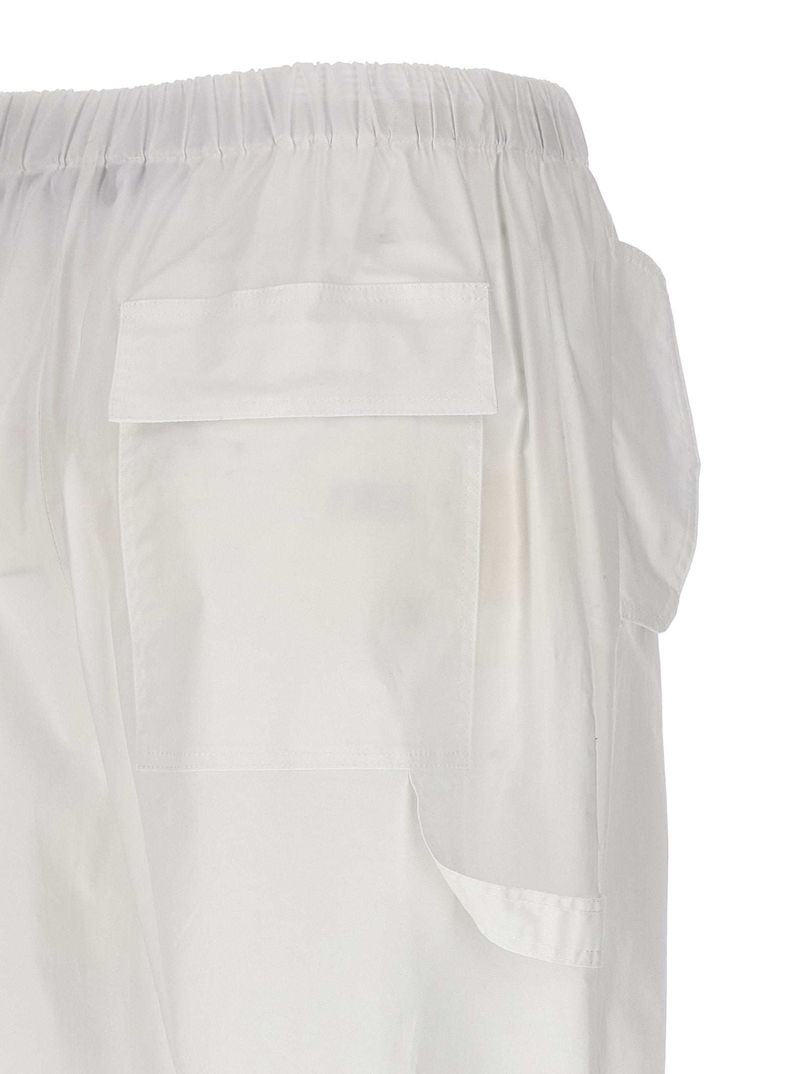 Cargo Trousers White Cotton Pant