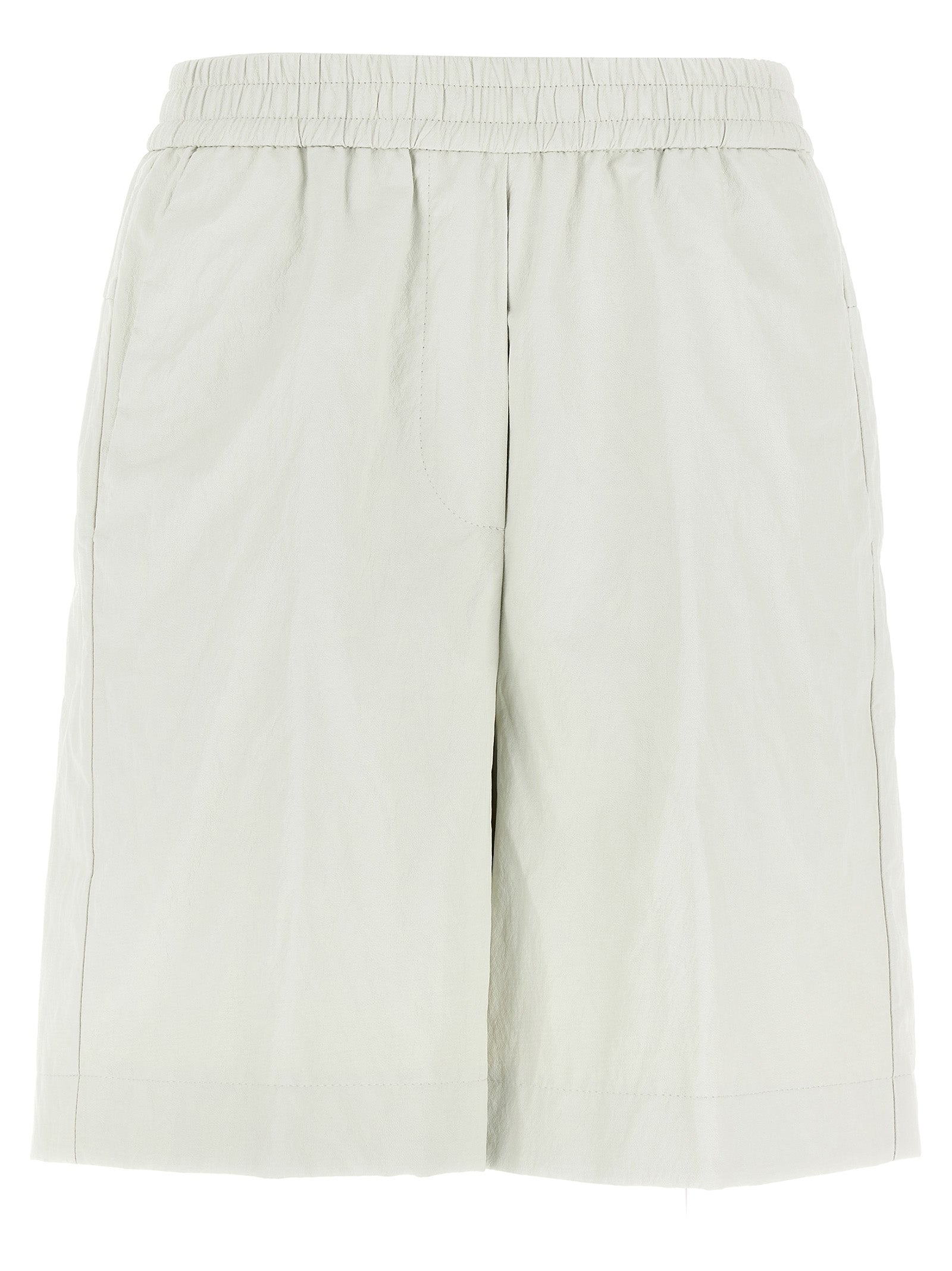 Leather-effect bermuda shorts White Bermuda