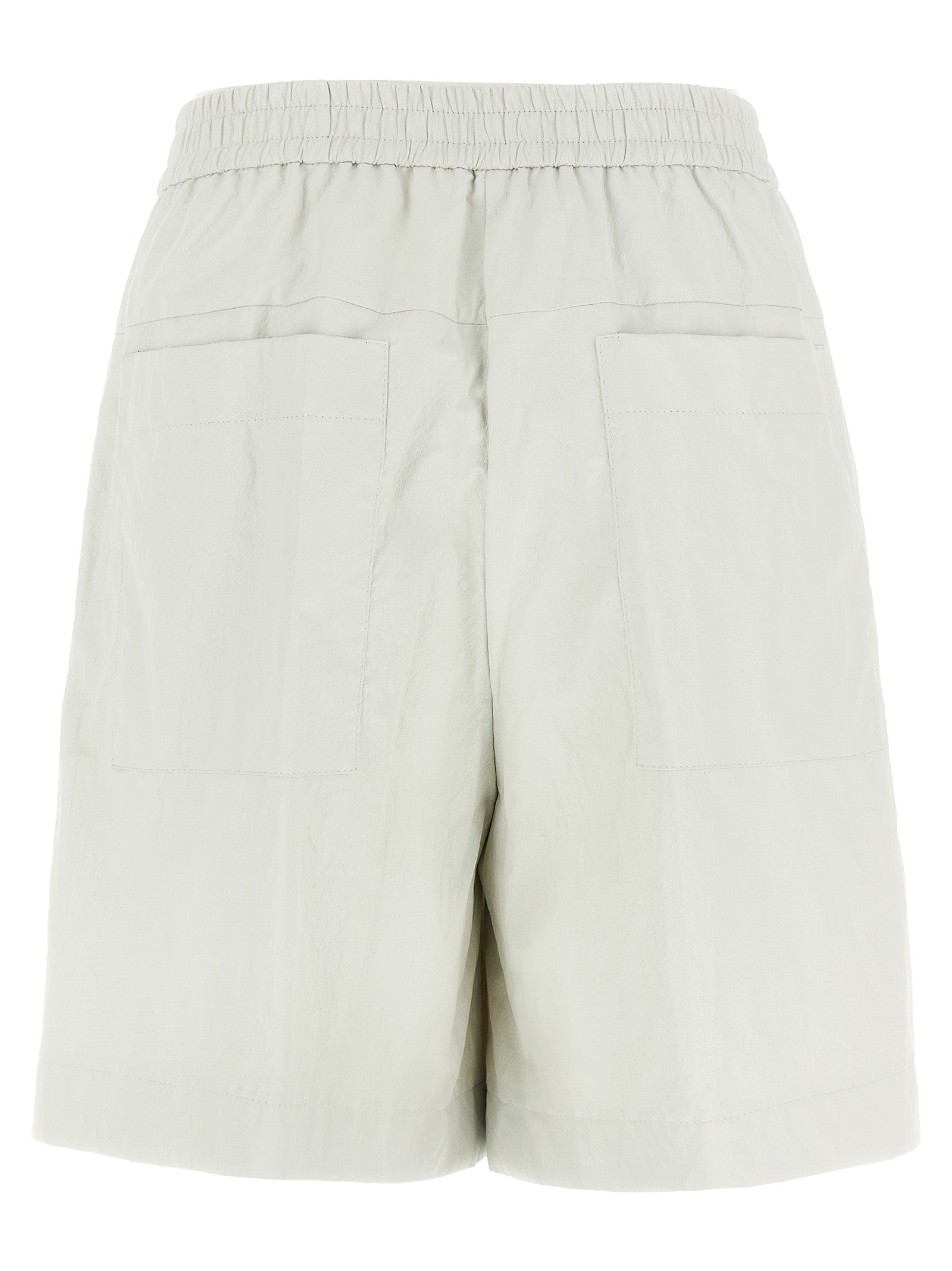 Leather-effect bermuda shorts White Bermuda