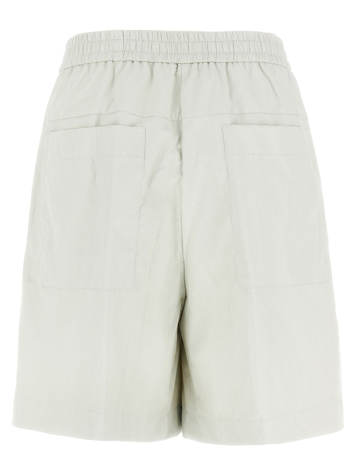 Leather-effect bermuda shorts White Bermuda