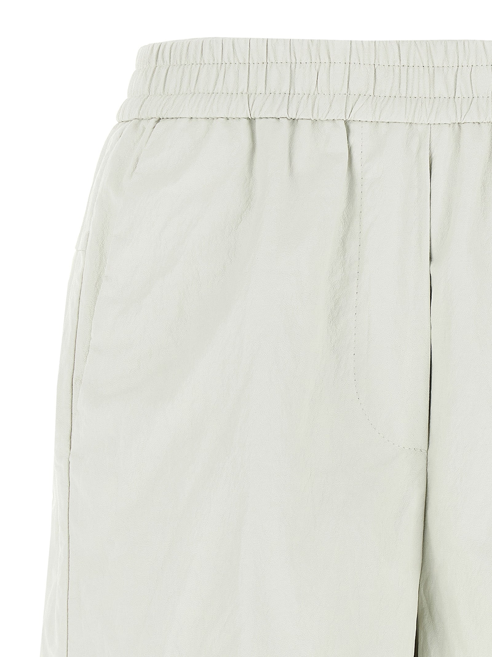 Leather-effect bermuda shorts White Bermuda