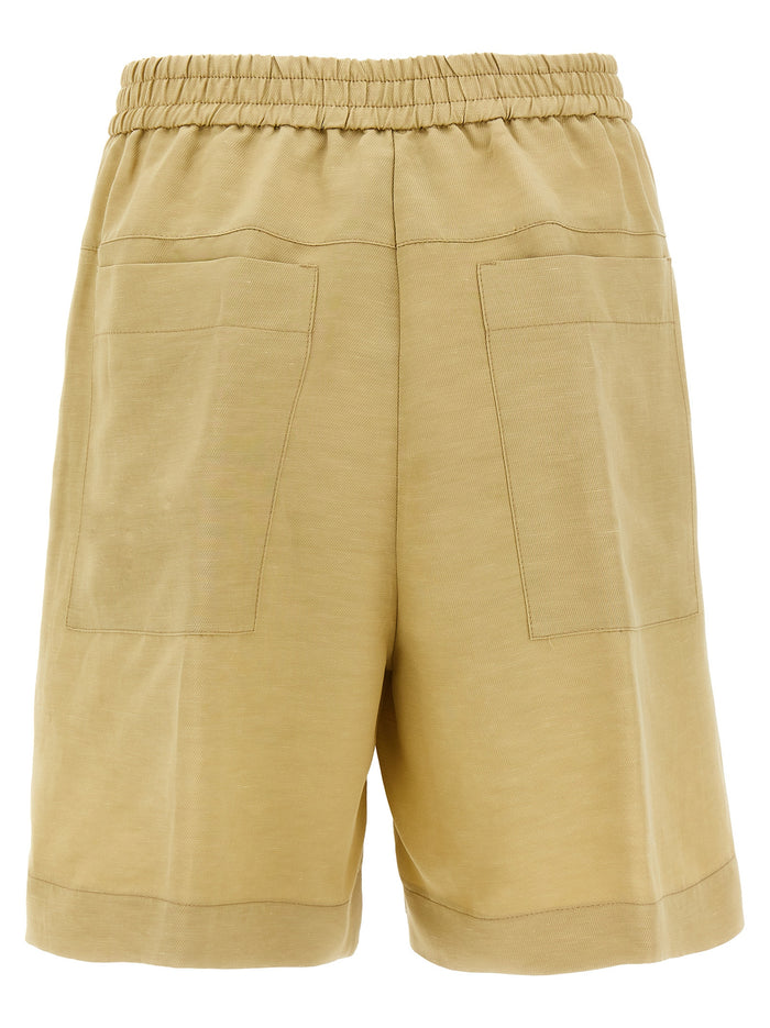 Linen bermuda shorts Beige Viscose Bermuda