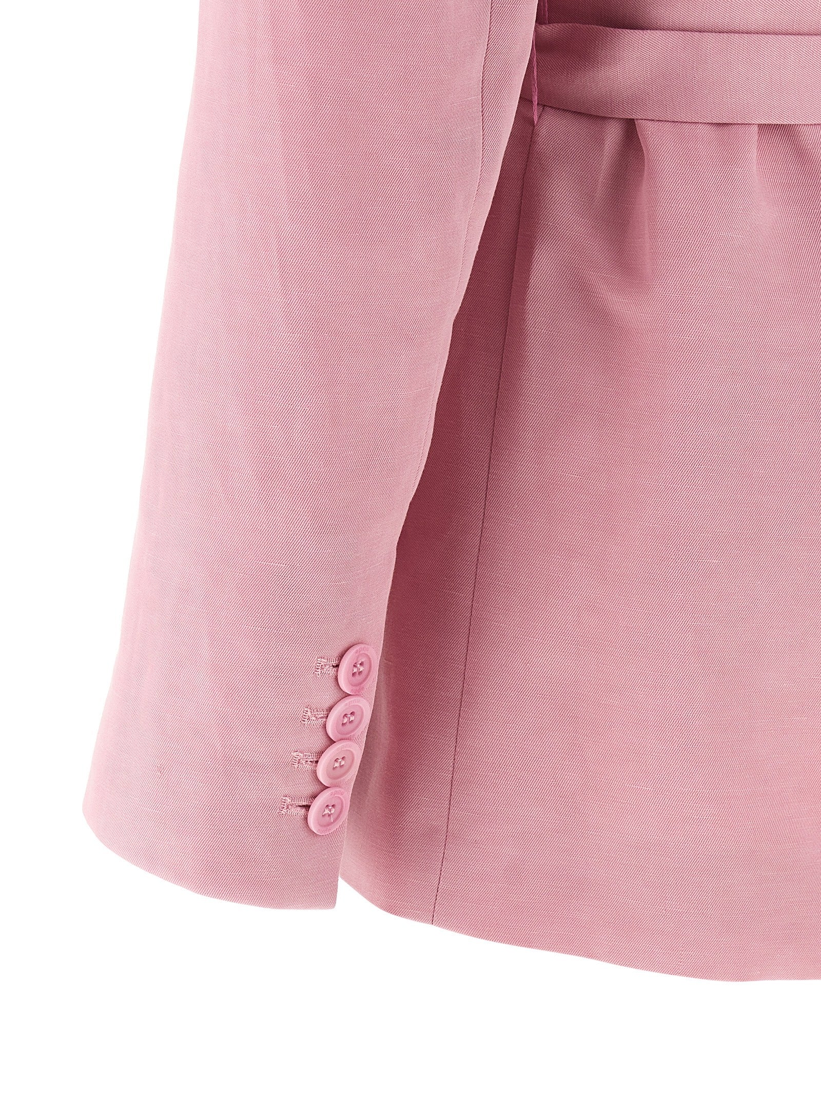 Belt blazer Pink Linen Blazer, Suits