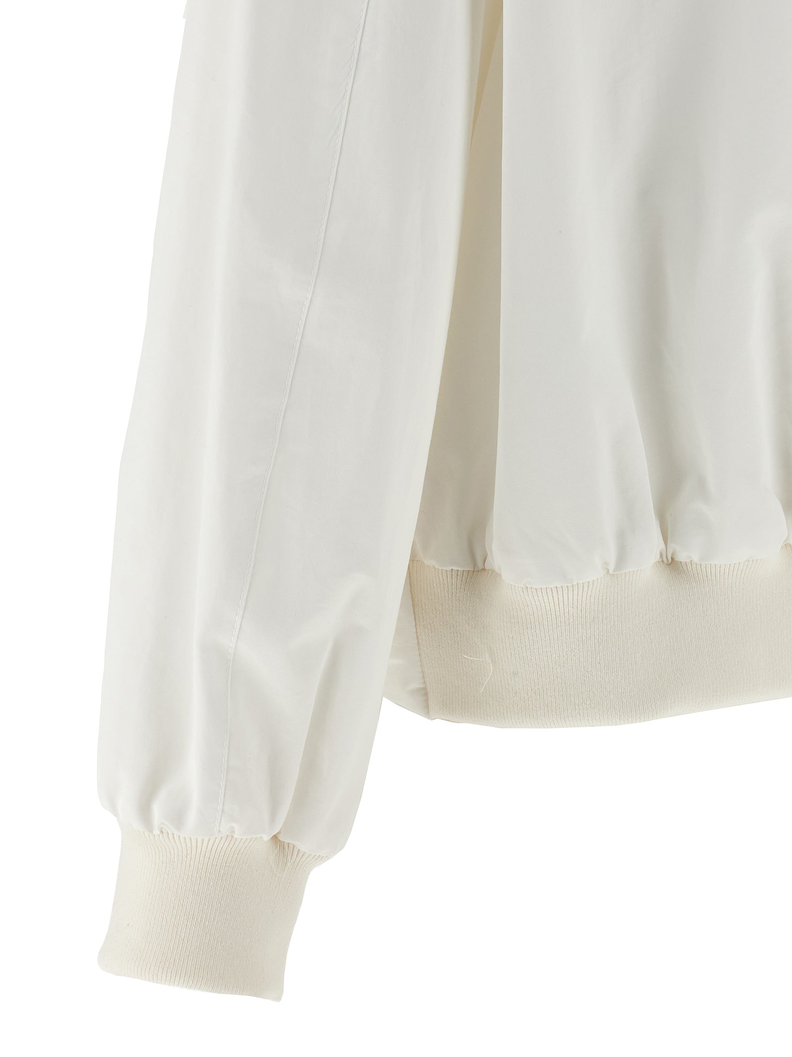 Laullière neck bomber jacket White Cotton Polyamide Down Jacket, Parka, Casual