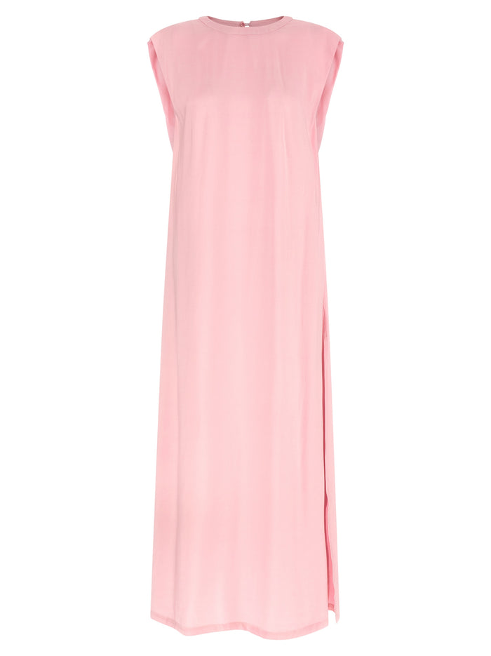 Round-neck dress Pink Viscose