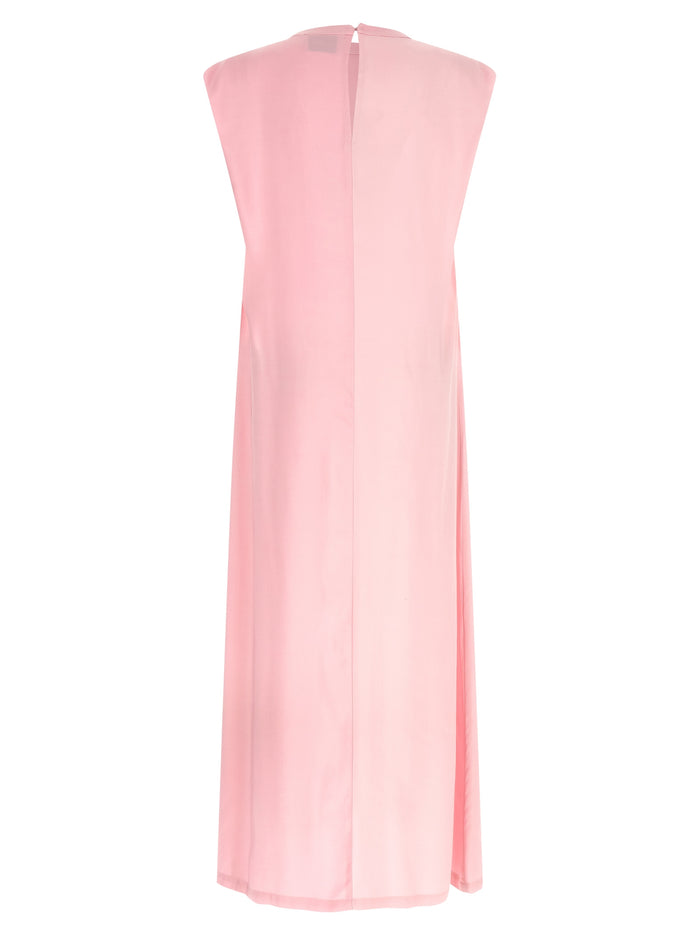 Round-neck dress Pink Viscose