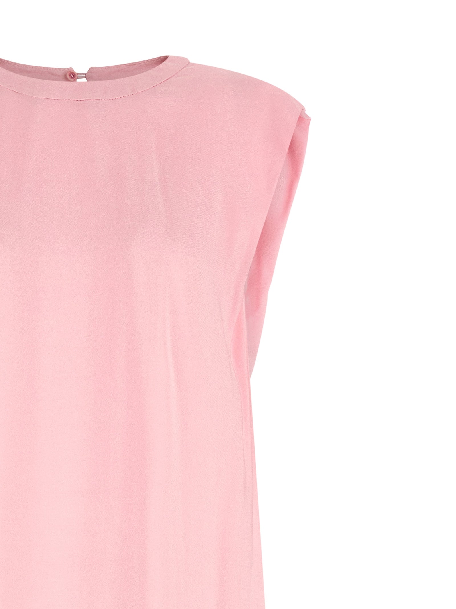 Round-neck dress Pink Viscose