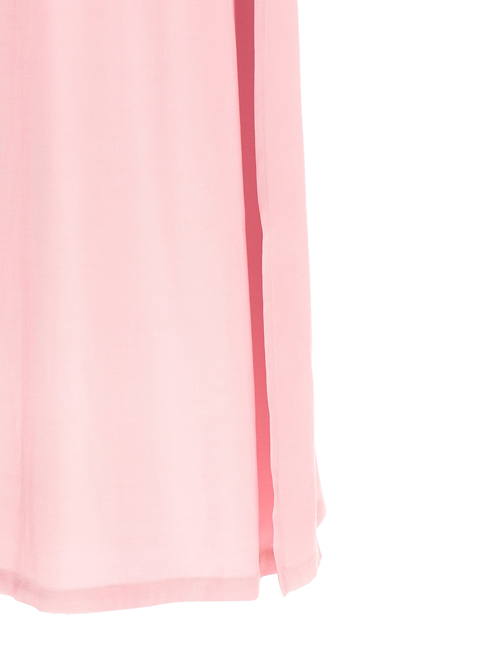Round-neck dress Pink Viscose