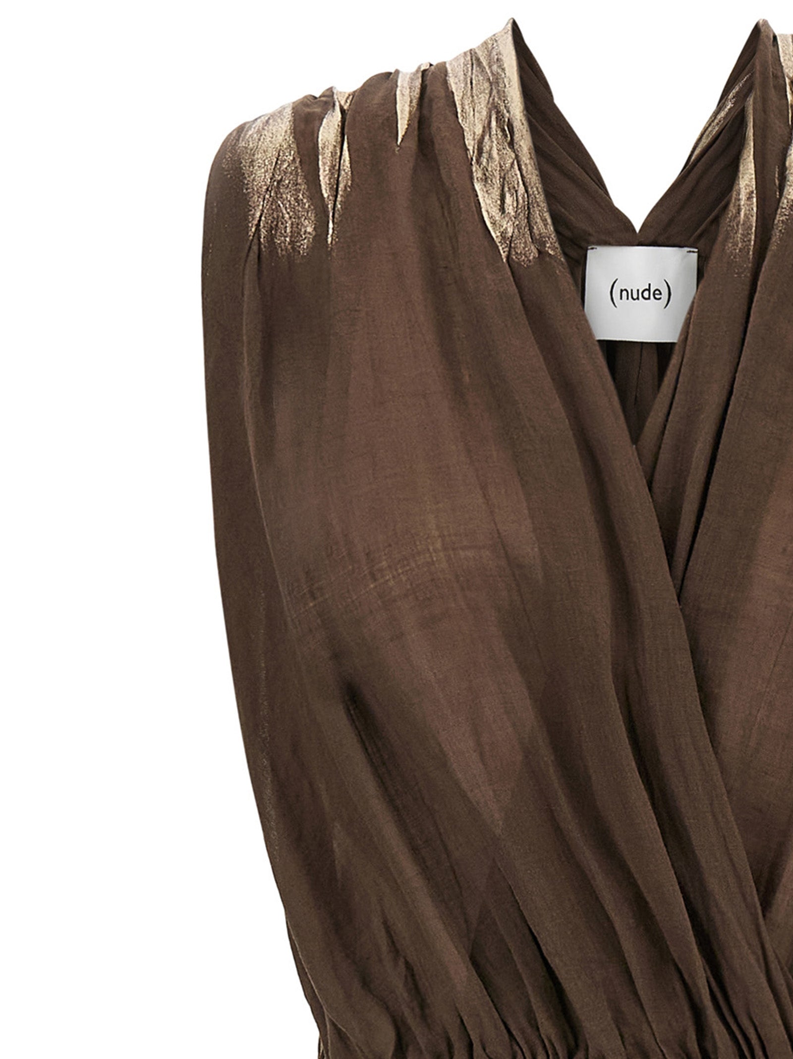 Linen blend dress Brown Tencel