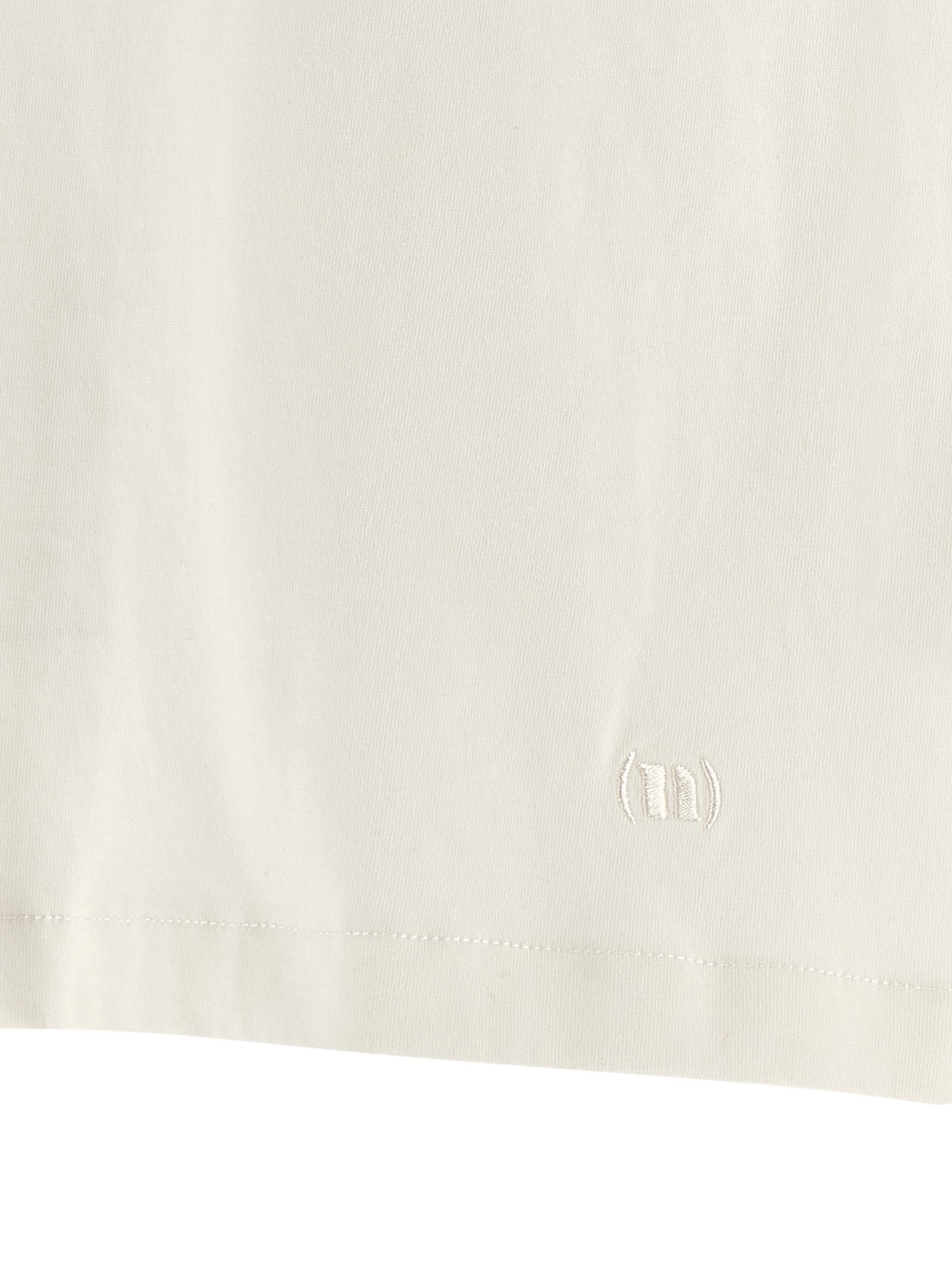 Curled sleeve t-shirt White Cotton