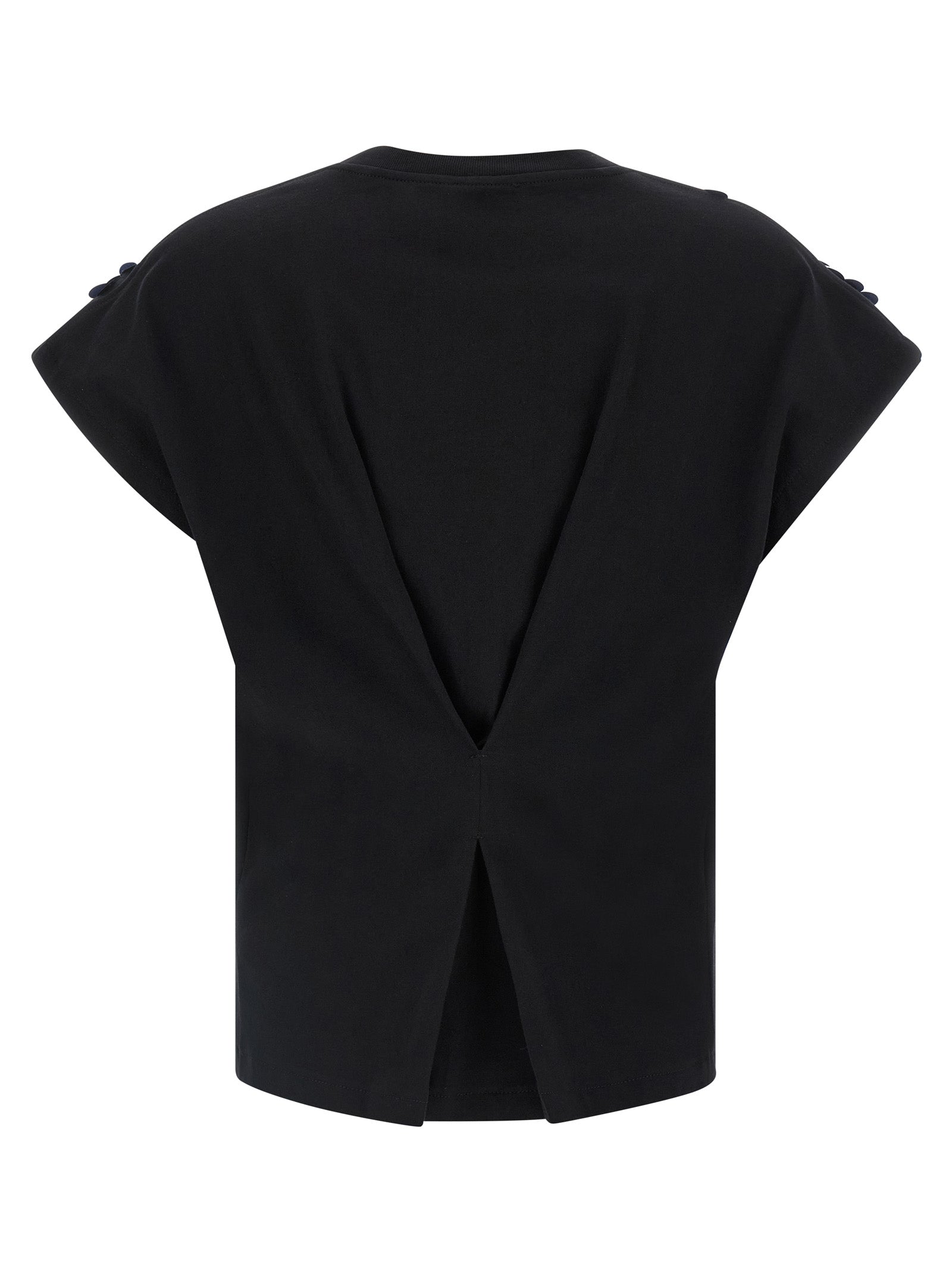 Sequin T-shirt Black Cotton