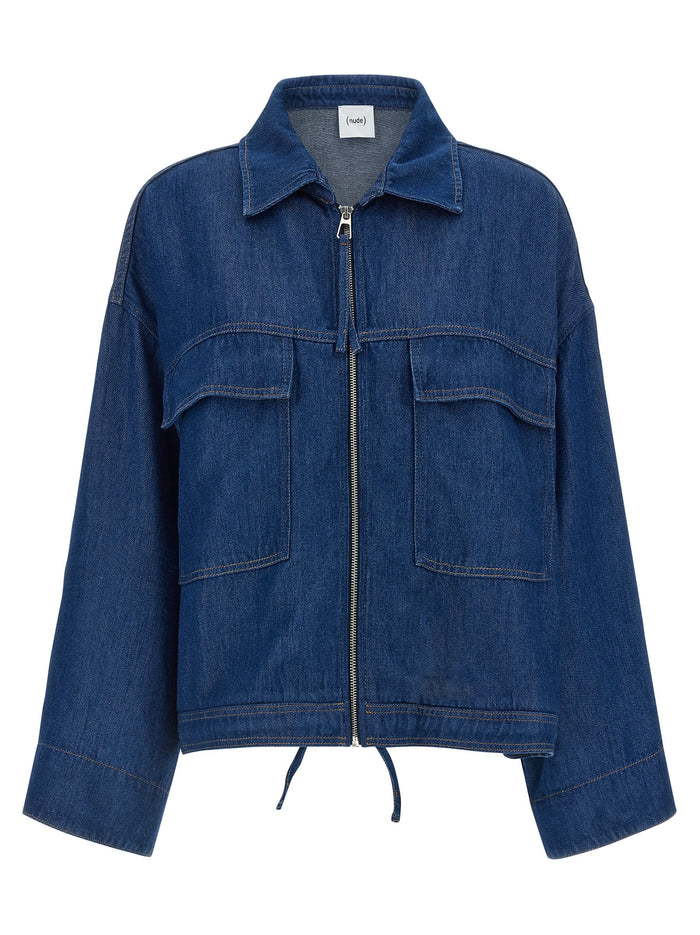 Blake denim jacket Blue Tencel Down Jacket, Parka, Casual