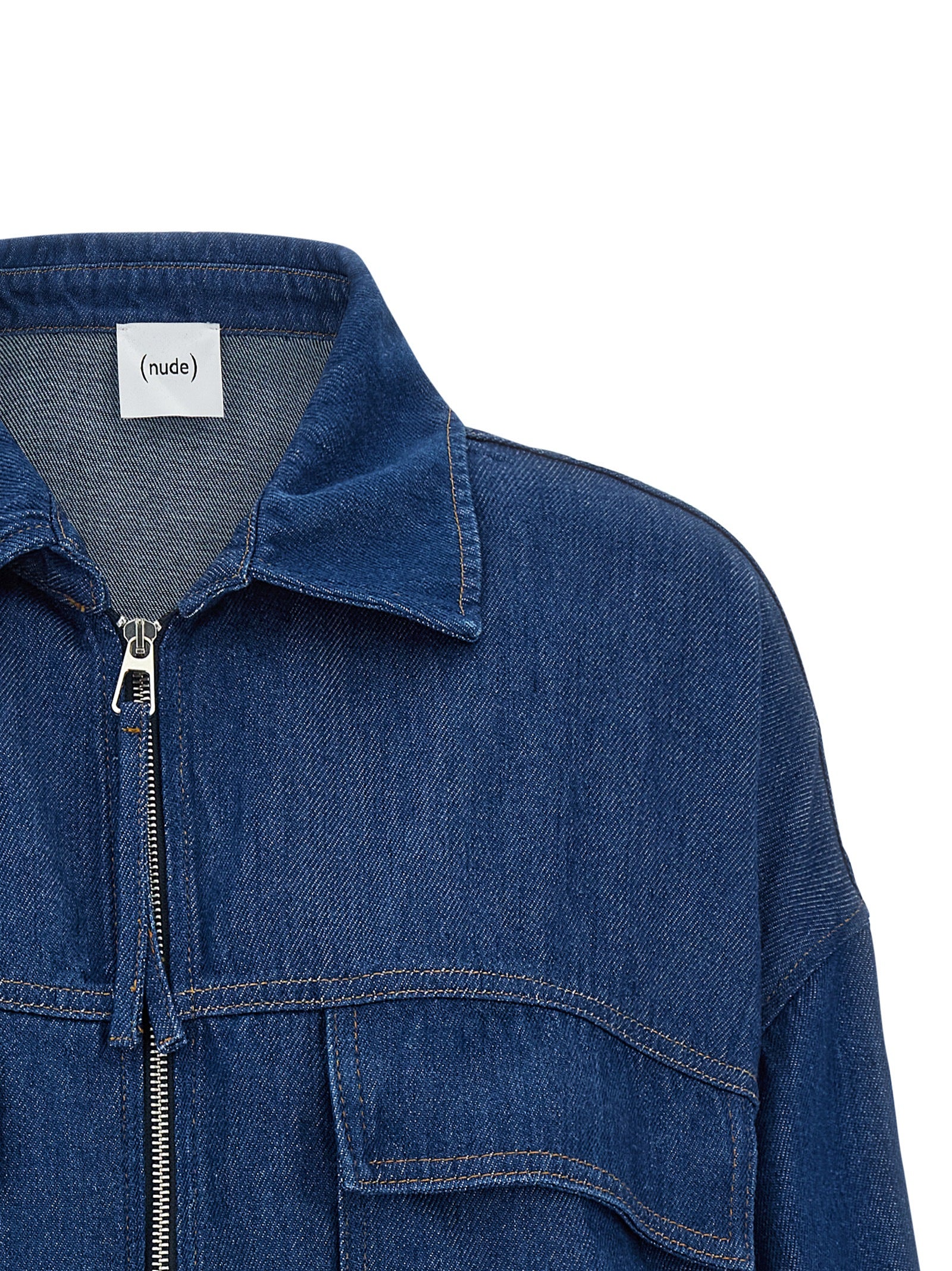 Blake denim jacket Blue Tencel Down Jacket, Parka, Casual