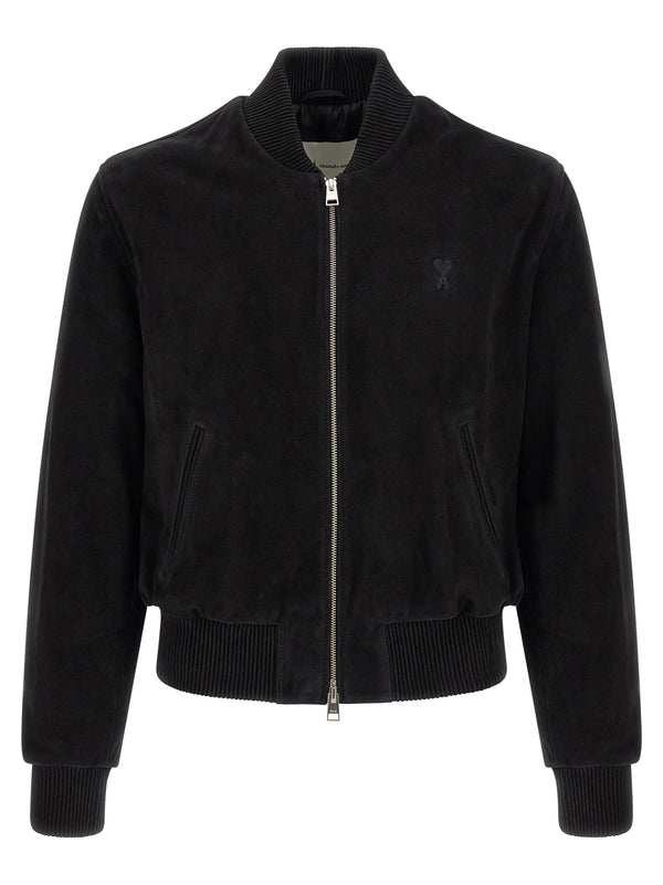 Black Goatskin Bomber Clothing